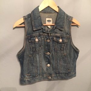 Old Navy sleeveless jean vest